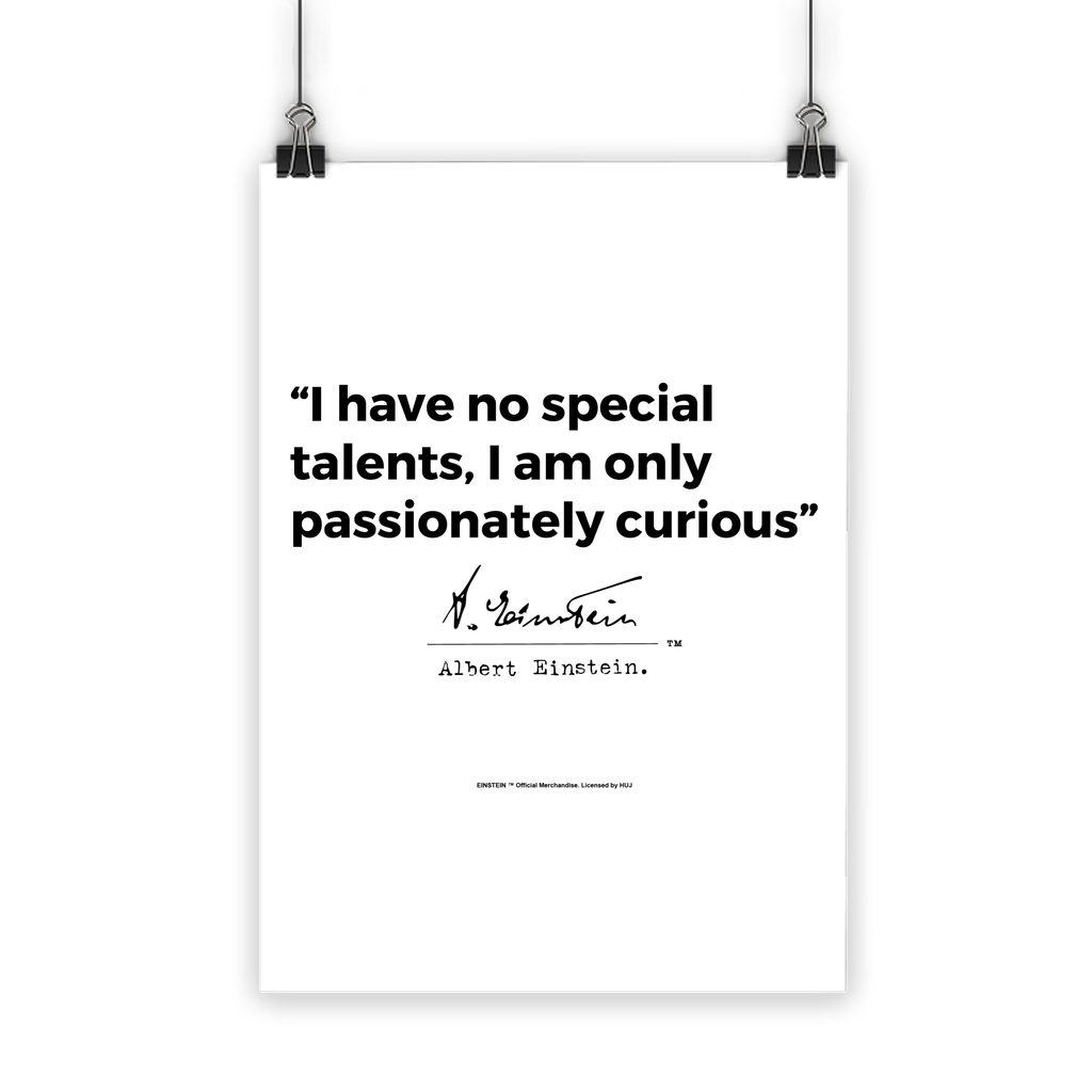 Einstein Passionately Curious Classic Poster
