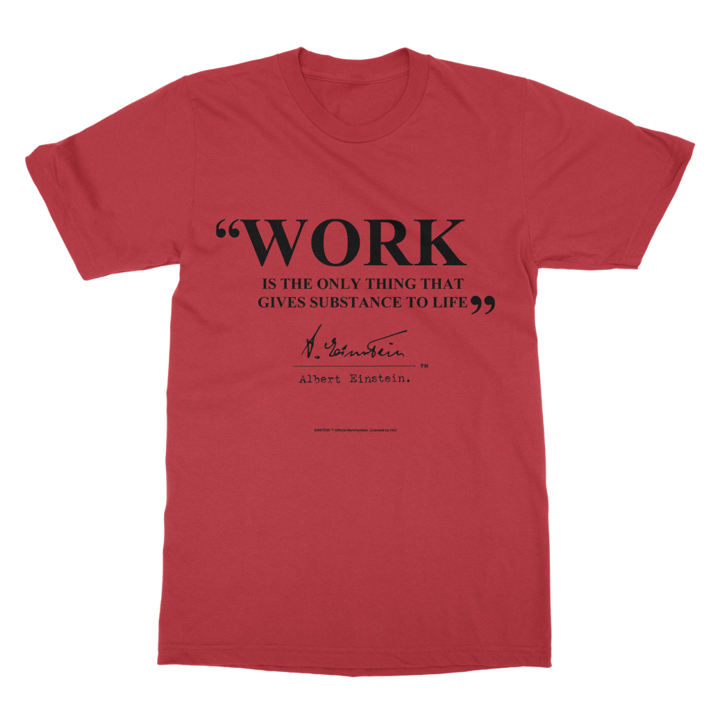 Einstein Work Quote Classic Adult T-Shirt