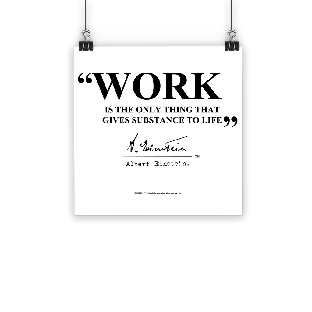 Einstein Work Quote Classic Poster