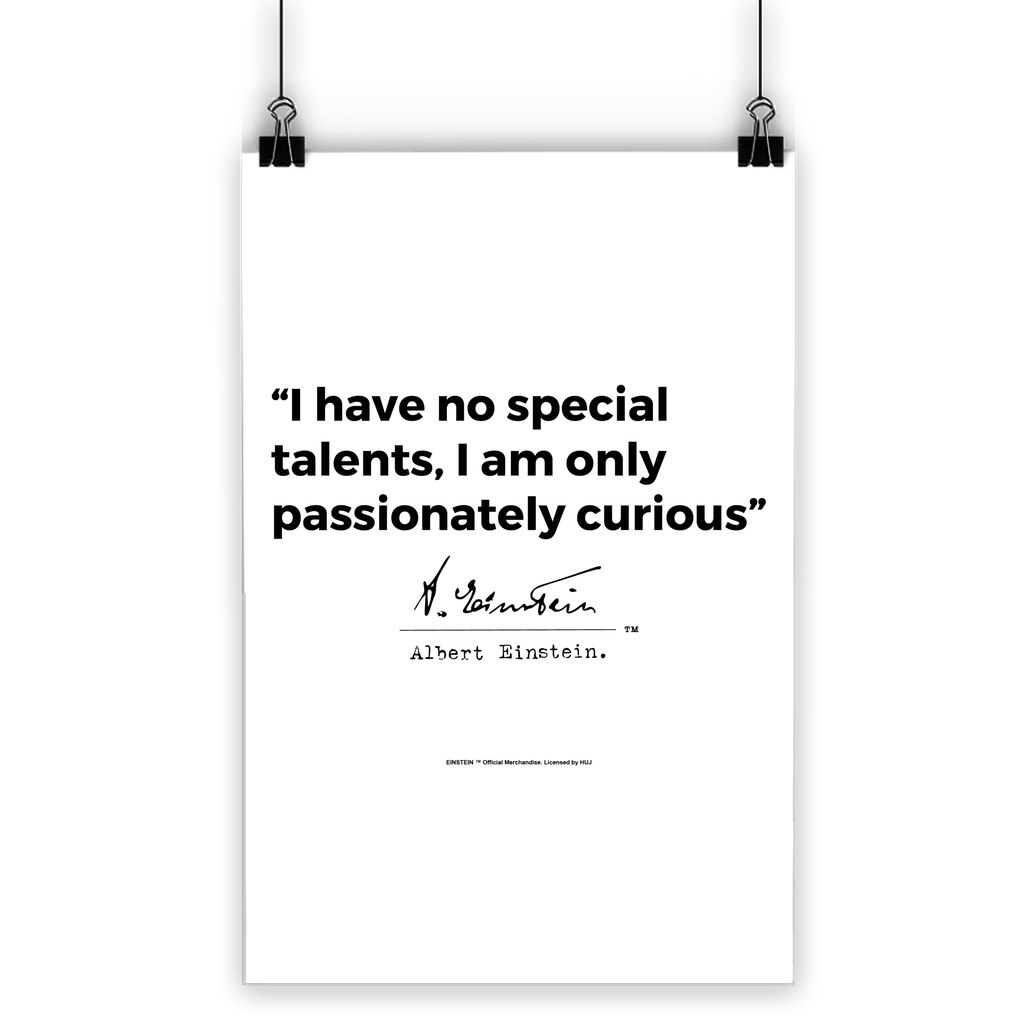 Einstein Passionately Curious Classic Poster