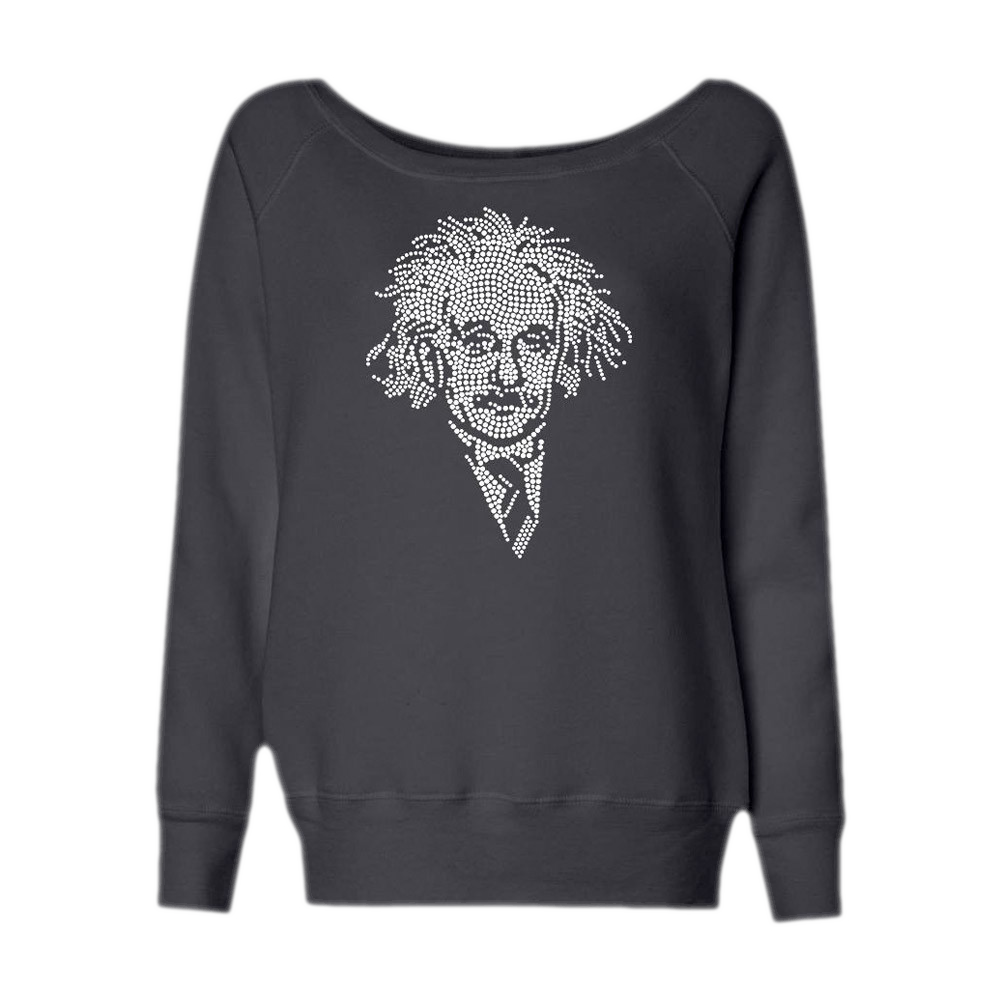 Einstein Crystal Portrait Juniors Slouchy Fleece