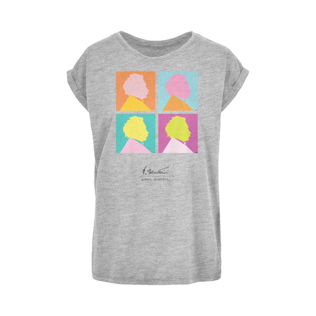 Einstein Pop Art Women's Extended Shoulder T-Shirt