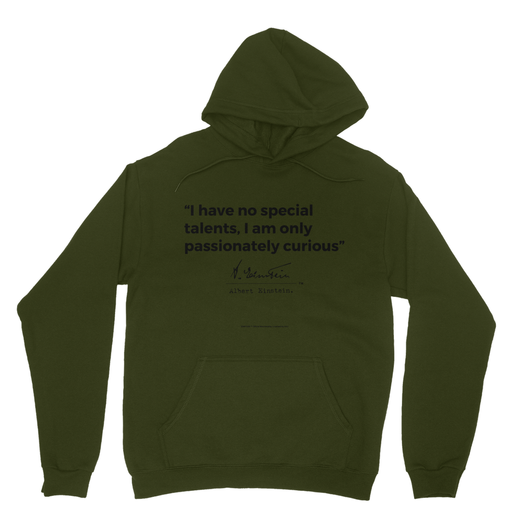 Einstein Passionately Curious Classic Adult Hoodie