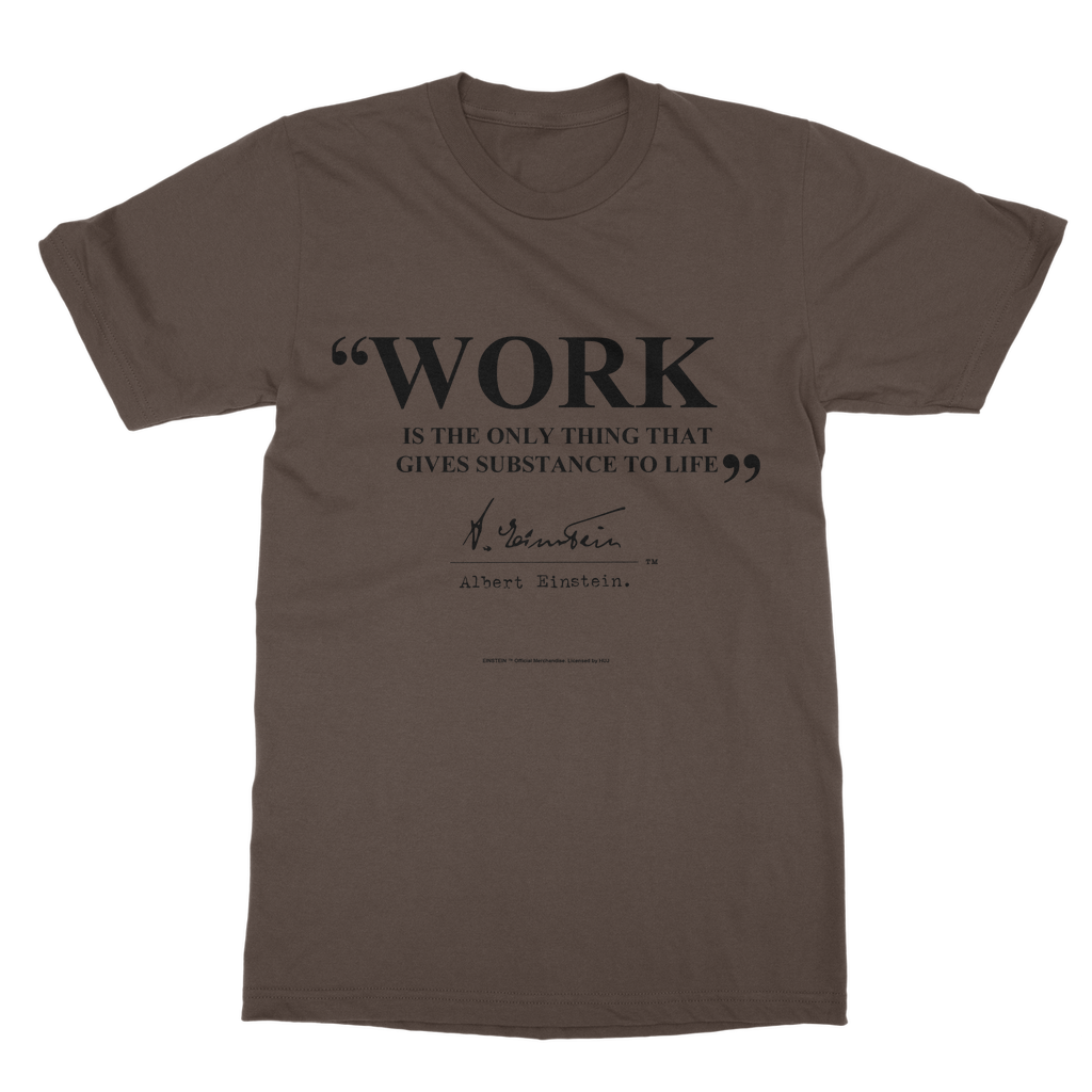 Einstein Work Quote Classic Adult T-Shirt